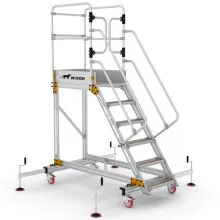 Plattformtreppe Wixor mit Stabilisator 6 Stufen