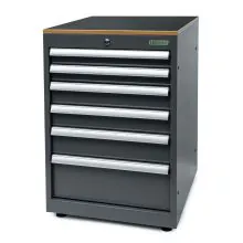Werkzeugschrank 6 Schubladen grau 848x560x570 (HxBxT)