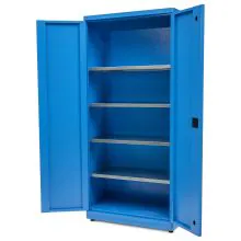 Materialschrank mit 4 Fachböden blau 2030x920x450 (HxBxT)