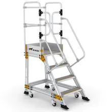 Plattformtreppe Wixor mit Federrollen 4 Stufen