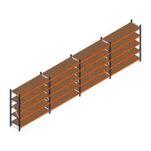 Vorteilsreihe Weitspannregal Kimer 1750x6250x600 mm (HxBxT) 5 Ebenen mit vormontierten Rahmen