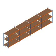 Vorteilsreihe Weitspannregal Kimer 1750x6250x800 mm (HxBxT) 3 Ebenen mit vormontierten Rahmen