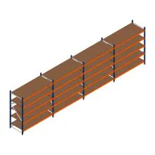 Vorteilsreihe Weitspannregal Kimer 1750x6250x800 mm (HxBxT) 5 Ebenen mit vormontierten Rahmen