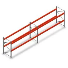 Kombiangebot Palettenregal AR T2 2000x6840x1100 mm (HxBxT) 2 Ebenen 2415kg/Eb. mit vormontierten Rahmen
