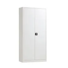 Abschließbarer Metallschrank mit Flügeltüren, Lagerschrank 1800x800x380 mm (hxbxt) grau