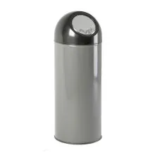 Abfallbehälter mit Druckdeckel und Inneneimer 55 Liter metallic-schwarz 