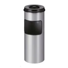 Asche-Papier-Lagerbehälter mit Löschsand 30 Liter aluminiumgrau-schwarz