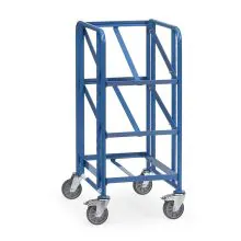 Wagen für Lagerbehälter 250 kg mit 3 Ebenen 410x610, offener Rahmen