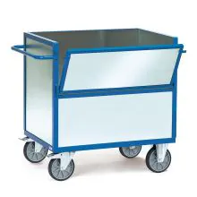 Kastenwagen 600 kg 1200x800 mit Wänden aus verzinktem Stahlblech