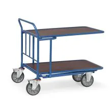 Cash & Carry Wagen 400 kg 850x500 (LxB) mit Schiebegriff und 2 verstellbaren Ebenen