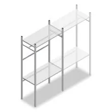 Konfektionsregal Medium Duty 2000x1000x500 mm (HxBxT) 1 Stange 2 Fachböden Grundregal