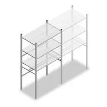 Konfektionsregal Medium Duty 2000x1000x600 mm (HxBxT) 1 Stange 3 Fachböden Grundregal