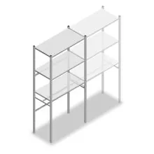 Konfektionsregal Medium Duty 2200x1000x500 mm (HxBxT) 1 Stange 3 Fachböden Grundregal