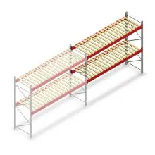Gebrauchtes AR T2 Palettenregal 2500x3600x1100 mm (HxBxT) 2 Ebenen Anbauregal mit Stegen