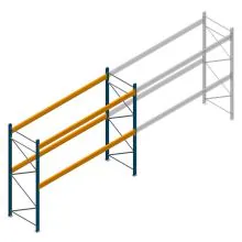 Gebrauchte JH MPB Palettenregal 3000x3600x1100 mm (HxBxT) 2 Ebenen Grundregal