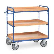 Etagenwagen, Transportwagen 850x500x1111 mm (HxBxT) 500 kg mit 3 Etagenbehältern