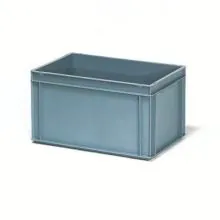 Fetra Eurobehälter, Euro-Norm Kasten 600x400x280 mm (lxbxh) grau
