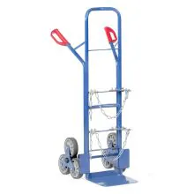 Gasflaschenwagen, Treppen-Sackkarre 200 kg für Gasflaschen und Propangasflaschen mit Gummireifen