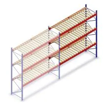 Gebrauchte AR T2 Palettenregal 3500x3600x1100 mm (HxBxT) 3 Ebenen Anbauregal mit Stegen