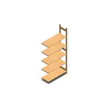 Holz-Fachbodenregal BT Euro 2100x970x400 mm (HxBxT) 5 Ebenen Anbauregal