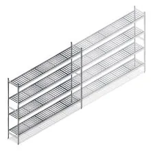 Hygienisches Regal 6611 1800x1740x360 mm (HxBxT) 4 Ebenen Grundregal