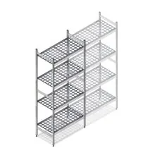 Hygienisches Regal 6611 1800x660x460 mm (HxBxT) 4 Ebenen Grundregal