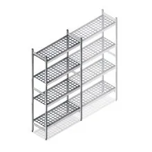 Hygienisches Regal 6611 1800x780x360 mm (HxBxT) 4 Ebenen Grundregal