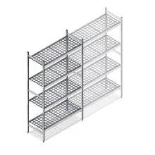 Hygienisches Regal 6611 1800x960x460 mm (HxBxT) 4 Ebenen Grundregal