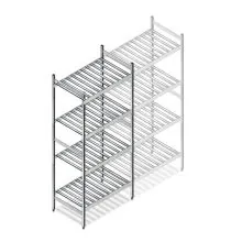 Hygienisches Regal 6811 1800x660x560 mm (HxBxT) 4 Ebenen Grundregal