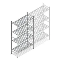Hygienisches Regal 6811 1800x900x460 mm (HxBxT) 4 Ebenen Grundregal