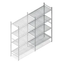 Hygienisches Regal 6811 1800x900x560 mm (HxBxT) 4 Ebenen Anbauregal
