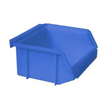 Kunststoff Stapelbehälter, Lagerbehälter A1 100x100x50 mm (lxbxh) blau