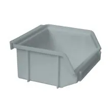 Kunststoff Stapelbehälter, Lagerbehälter A1 100x100x50 mm (lxbxh) grau