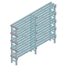 Kunststoffregal REA Euro Classic 1450x1800x300 mm (HxBxT) 5 Ebenen