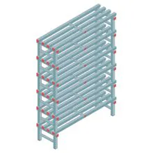 Kunststoffregal REA Euro Classic 1750x1200x400 mm (HxBxT) 6 Ebenen