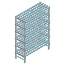 Kunststoffregal REA Euro Classic 1750x1200x500 mm (HxBxT) 6 Ebenen