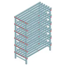Kunststoffregal REA Euro Classic 1750x1200x600 mm (HxBxT) 6 Ebenen