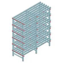 Kunststoffregal REA Euro Classic 1750x1500x600 mm (HxBxT) 6 Ebenen