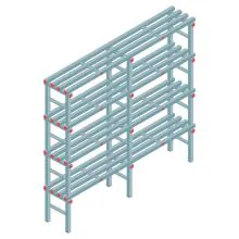 Kunststoffregal REA Euro Classic 1900x2000x400 mm (HxBxT) 4 Ebenen