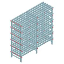 Kunststoffregal REA Euro Classic 2000x1800x600 mm (HxBxT) 6 Ebenen