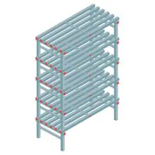 Kunststoffregal REA Euro Classic 2050x1200x600 mm (HxBxT) 5 Ebenen