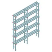 Kunststoffregal REA Euro Classic 2050x1500x300 mm (HxBxT) 5 Ebenen