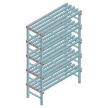 Kunststoffregal REA Euro Classic 2050x1800x500 mm (HxBxT) 5 Ebenen