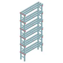Kunststoffregal REA Euro Classic 2250x1000x300 mm (HxBxT) 6 Ebenen