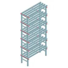 Kunststoffregal REA Euro Classic 2250x1000x400 mm (HxBxT) 6 Ebenen