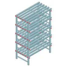 Kunststoffregal REA Euro Classic 2250x1000x600 mm (HxBxT) 5 Ebenen