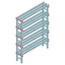 Kunststoffregal REA Euro Classic 2250x1200x300 mm (HxBxT) 5 Ebenen