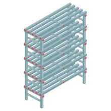 Kunststoffregal REA Euro Classic 2250x1200x500 mm (HxBxT) 5 Ebenen