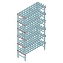 Kunststoffregal REA Euro Classic 2250x1200x500 mm (HxBxT) 6 Ebenen
