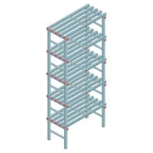 Kunststoffregal REA Euro Classic 2450x1000x500 mm (HxBxT) 5 Ebenen